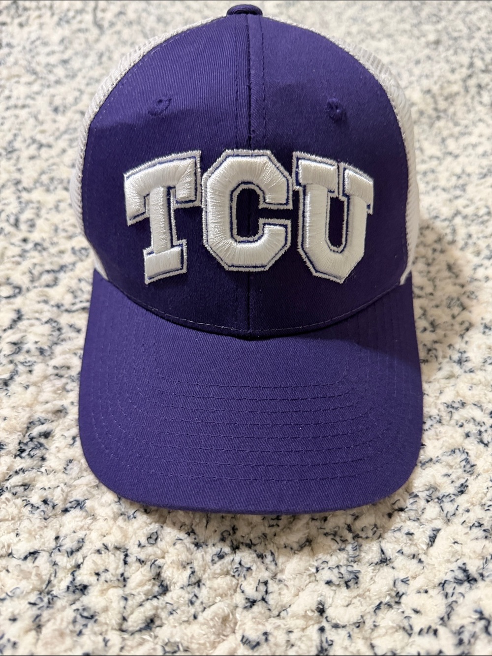 Zephyr White and Purple Mesh Trucker Hat